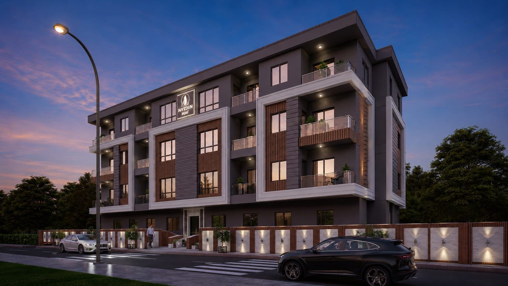 Çubuk projesi — köşe perspektif görselleştirmesi